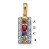 14KY Family Jewelry Diamond Semi-Set Pendant