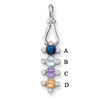 14KW Family Jewelry Diamond Semi-Set Pendant