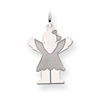 14k White Gold Kid Charm