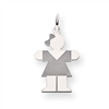14k White Gold Kid Charm