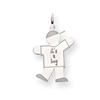 14k White Gold Kid Charm