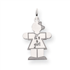 14k White Gold Kid Charm