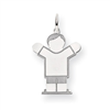 14k White Gold Kid Charm