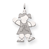 14k White Gold Kid Charm