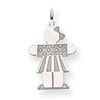 14k White Gold Kid Charm