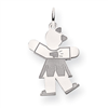 14k White Gold Kid Charm