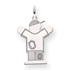 14k White Gold Kid Charm
