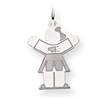 14k White Gold Kid Charm