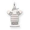 14k White Gold Kid Charm