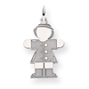 14k White Gold Kid Charm
