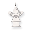 14k White Gold Kid Charm