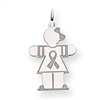 14k White Gold Kid Charm