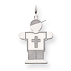 14k White Gold Kid Charm