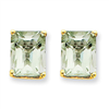 14k 10x8 Emerald Green Amethyst Earring