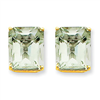 14k 12x10 Emerald Green Amethyst Earring