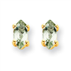 14k 6x3 Marquise Green Amethyst Earring