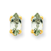 14k 7x3.5 Marquise Green Amethyst Earring