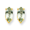 14k 8x4 Marquise Green Amethyst Earring