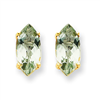 14k 10x5 Marquise Green Amethyst Earring