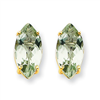 14k 12x6 Marquise Green Amethyst Earring