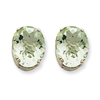 14kw 12x10 Oval Green Amethyst Earring
