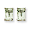 14kw 7x5mm Emerald Green Amethyst Earring