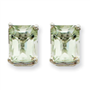 14kw 9x7mm Emerald Green Amethyst Earring