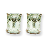 14kw 8x6mm Emerald Green Amethyst Earring