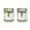 14kw 10x8mm Emerald Green Amethyst Earring