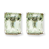 14kw 12x10mm Emerald Green Amethyst Earring