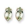 14kw 7x3.5mm Marquise Green Amethyst Earring