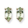 14kw 8x4mm Marquise Green Amethyst Earring
