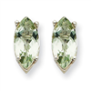 14kw 10x8mm Marquise Green Amethyst Earring