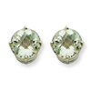 14kw 8mm Round Green Amethyst Earring