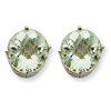 14kw 10mm Round Green Amethyst Earring
