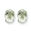 14kw 8x6 Oval Green Amethyst Earring