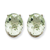 14kw 12x10 Oval Green Amethyst Earring