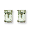 14kw 7x5mm Emerald Green Amethyst Earring