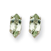 14kw 6x3mm Marquise Green Amethyst Earring
