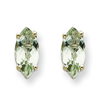 14kw 8x4mm Marquise Green Amethyst Earring
