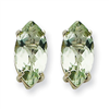 14kw Marquise 4-Prong 12 x 6mm Green Amethyst Earring
