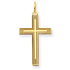 14K Laser Designed Cross Pendant