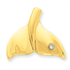 14K Diamond Whale Tail Slide