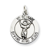 Sterling Silver Divino Nino Medal (Divine Infant Jesus)