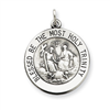 Sterling Silver Antiqued Holy Trinity Medal