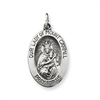 Sterling Silver Antiqued Our Lady of Mt.Carmel Medal