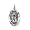 Sterling Silver Antiqued Our Lady of Mount Carmel Medal