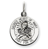 Sterling Silver Antiqued Sacred Heart of Mary Medal