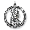 Sterling Silver Antiqued Saint Christopher Medal