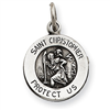 Sterling Silver Antiqued Saint Christopher Medal